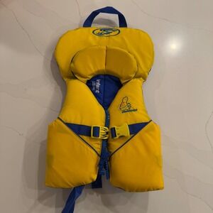 Stohlquist Infant Life Vest Yellow Blue Safety Buoyancy Aid <30 lbs